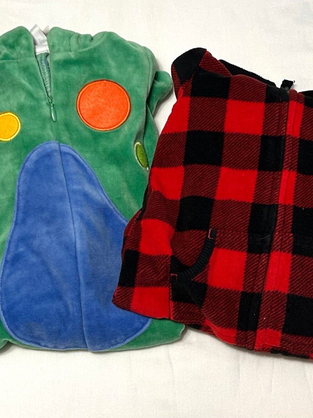 9 Month Fleece Jumper Romper Sleeper Bodysuit Dino & Plaid